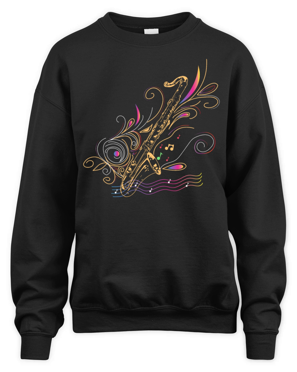 Bass clarinet colorful gift Unisex Premium Crewneck Sweatshirt