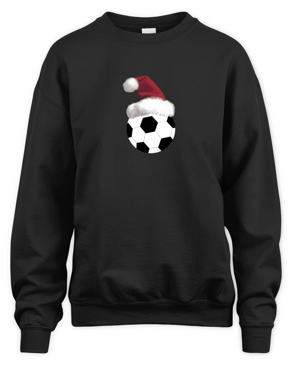 Christmas Soccer Ball Santa Claus Hat Unisex Premium Crewneck Sweatshirt