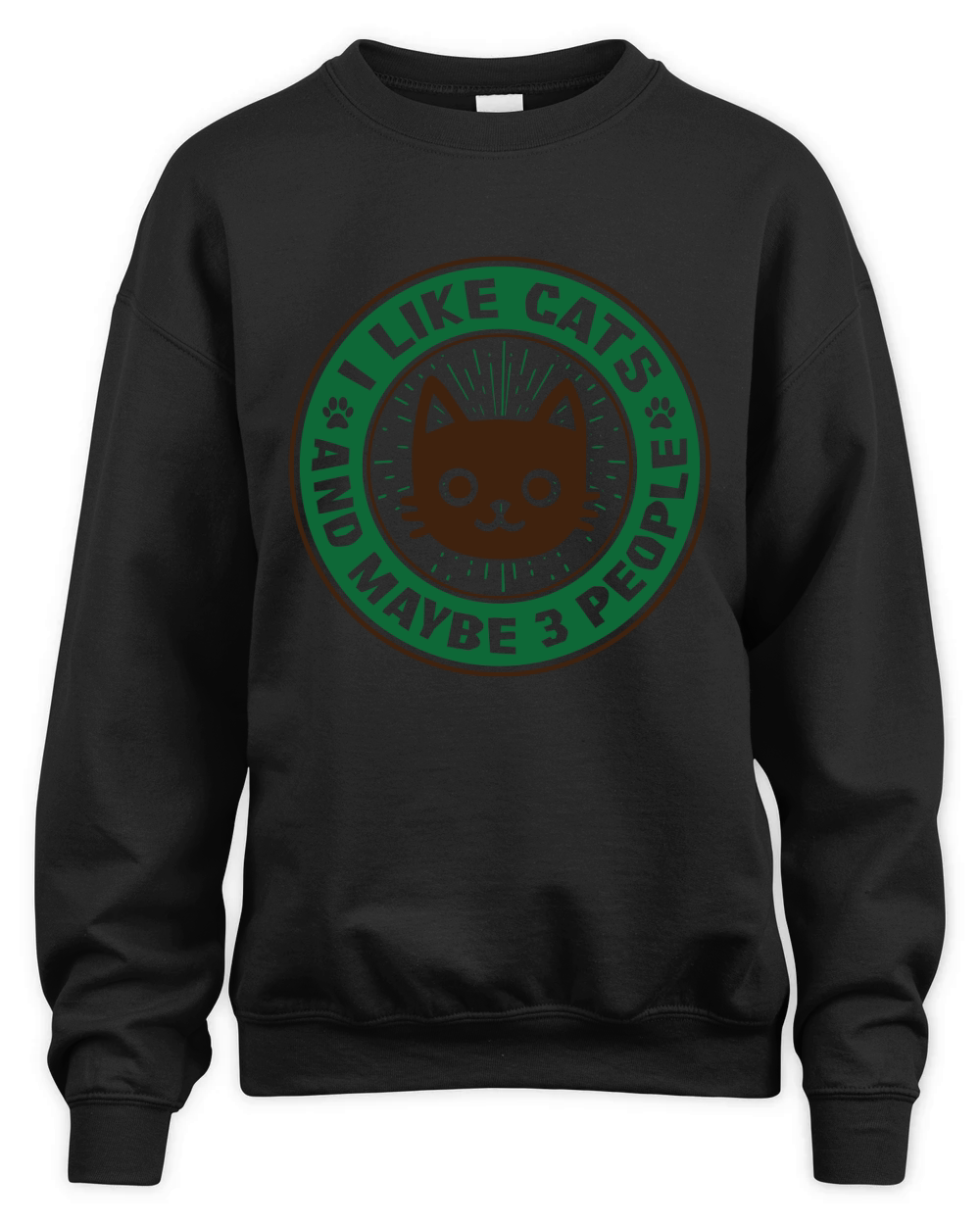 I Like Cats And Maybe 3 People Unisex Premium Crewneck Sweatshirt