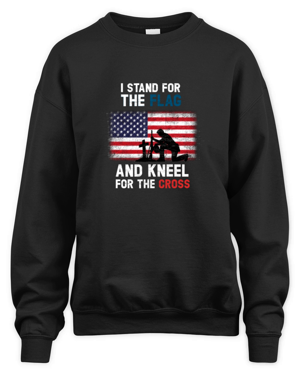 I Stand for the Flag I Kneel for the Cross Unisex Premium Crewneck Sweatshirt