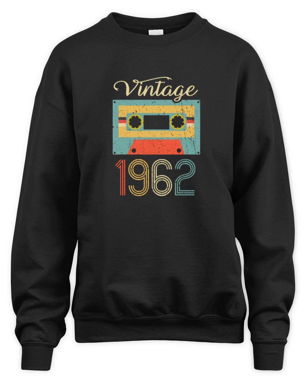 Vintage Cassette 1962 60th Birthday 60 Years Gift Unisex Premium Crewneck Sweatshirt