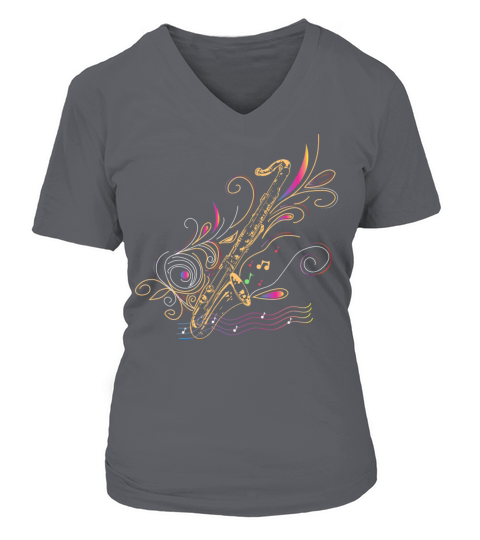 Bass clarinet colorful gift V-neck T-Shirt Woman