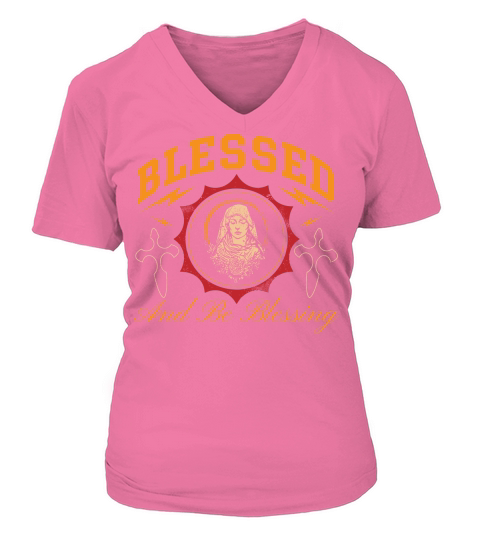 Blessed  And Be blessing V-neck T-Shirt Woman