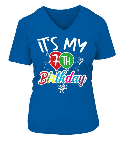 its my 7thbirthday V-neck T-Shirt Woman