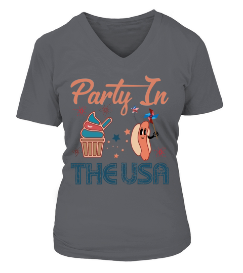 Party in The USA V-neck T-Shirt Woman