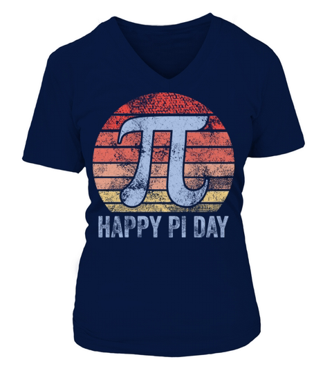 PI Day 2022 Math Lover Mathematics Retro Vintage V-neck T-Shirt Woman
