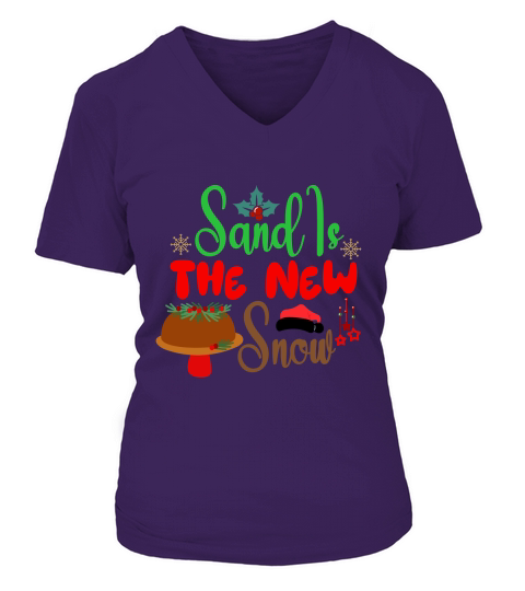 Sand Is The New Snow V-neck T-Shirt Woman