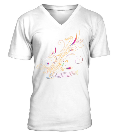 Bass clarinet colorful gift V-Neck T-shirt