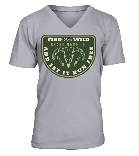 Find your wild brand name co V-Neck T-shirt