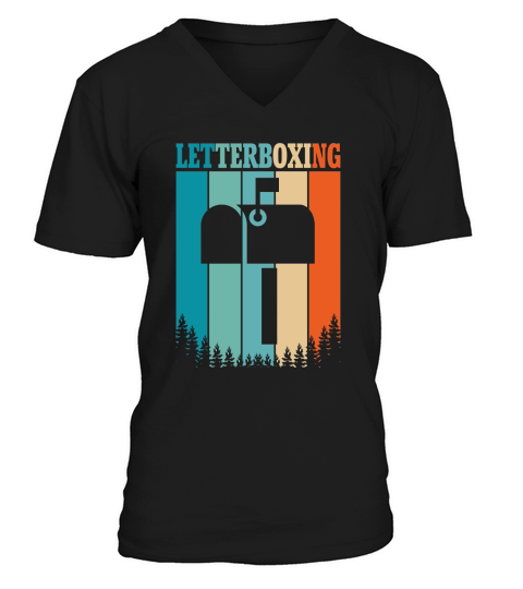 Letterboxing Retro Vintage V-Neck T-shirt