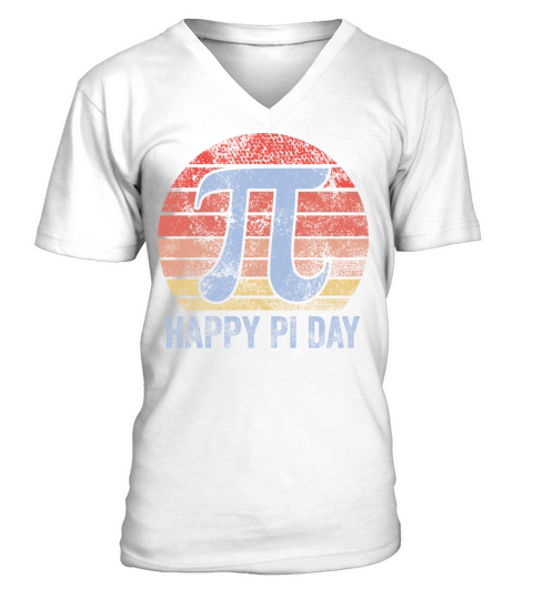 PI Day 2022 Math Lover Mathematics Retro Vintage V-Neck T-shirt