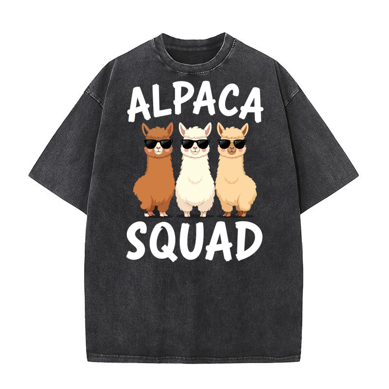 Alpaca squad Washed T-Shirt