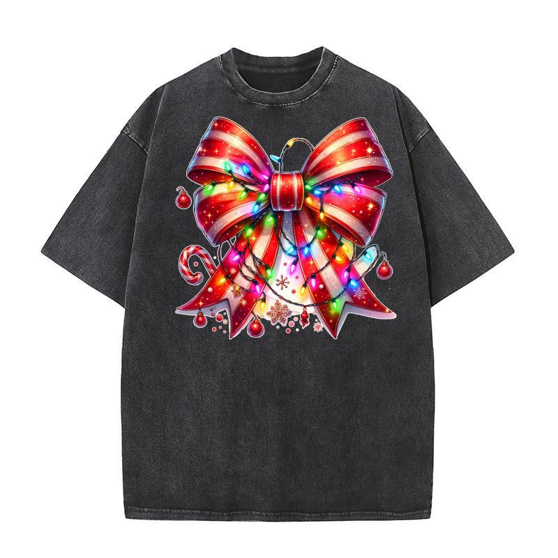 Christmas bow 13 14 Washed T-Shirt