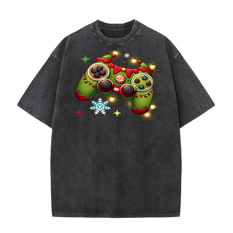 Christmas Controller Video Game03 Washed T-Shirt