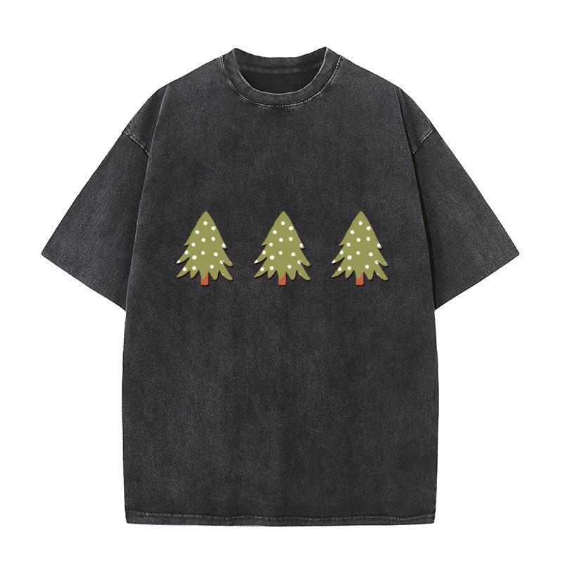 Christmas Tree (4) 3 Washed T-Shirt