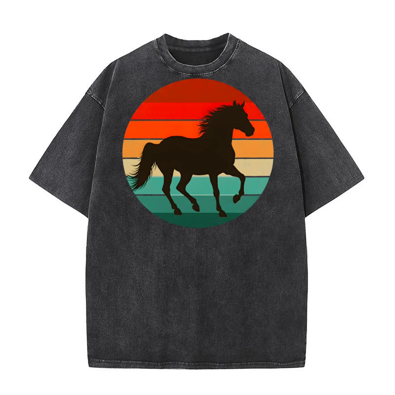 Funny Horse 2 02 Washed T-Shirt