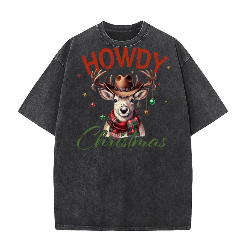 Howdy Christmas Washed T-Shirt