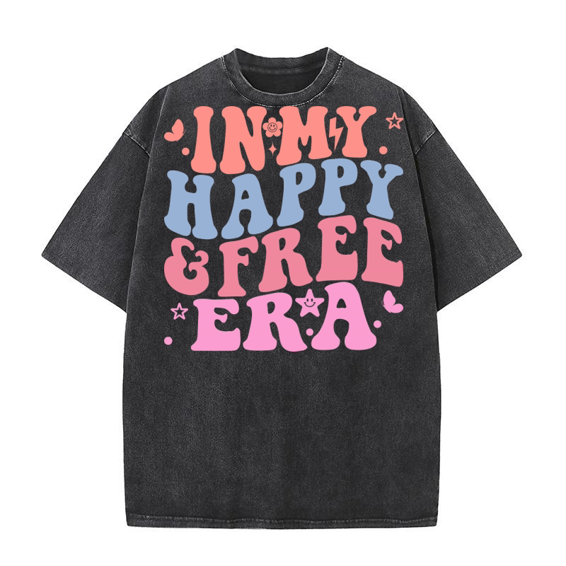 In My Happy and Free ERA Washed T-Shirt