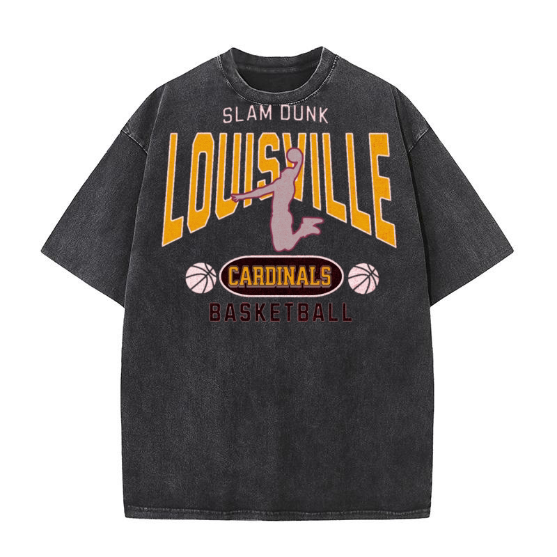 Louisville Slam Dunk Basketball Washed T-Shirt
