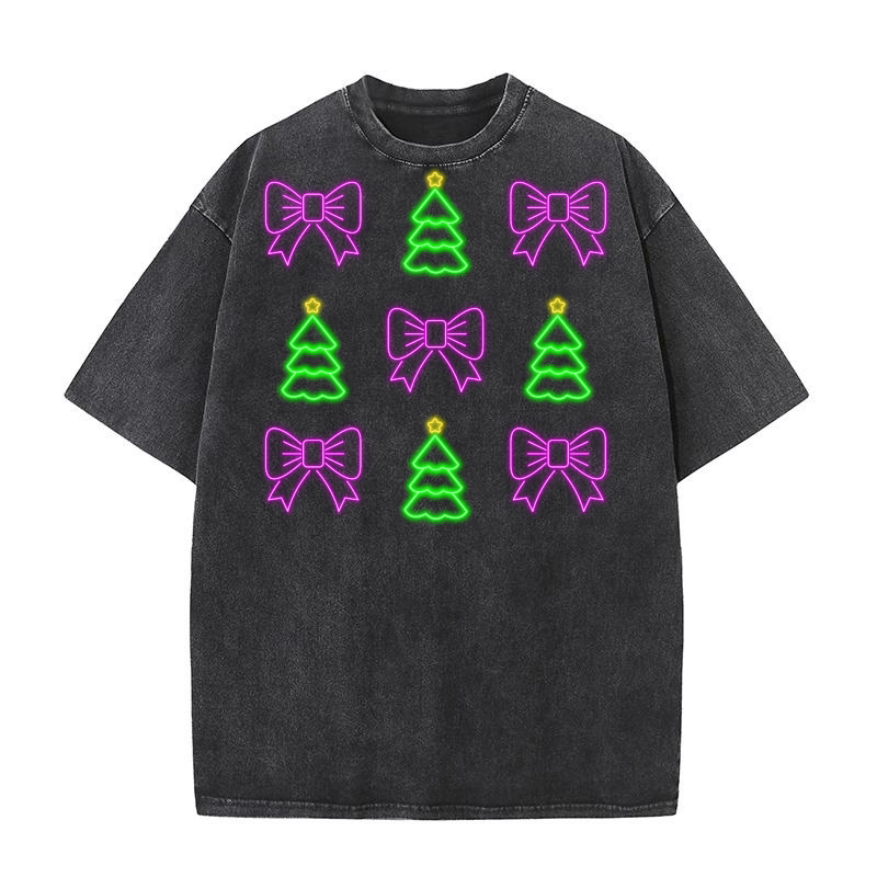 neon christmas Washed T-Shirt
