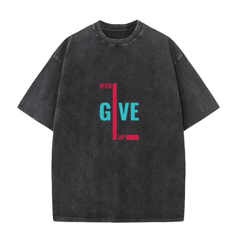 Never Give Up 02 Washed T-Shirt