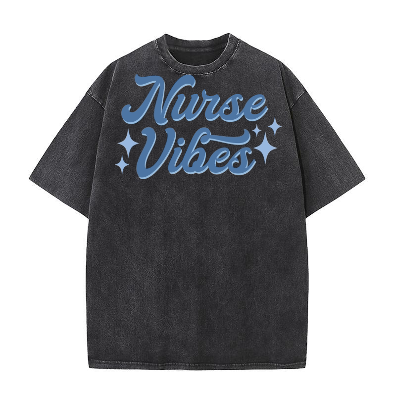 nurse vibes 2 Washed T-Shirt