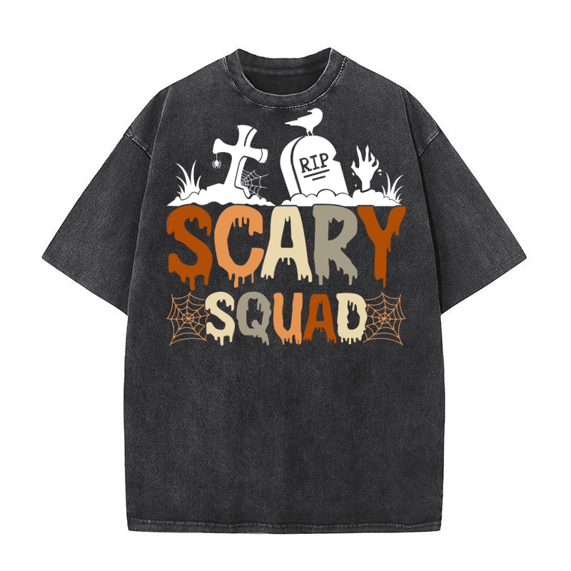Scary Squad happy halloween Washed T-Shirt