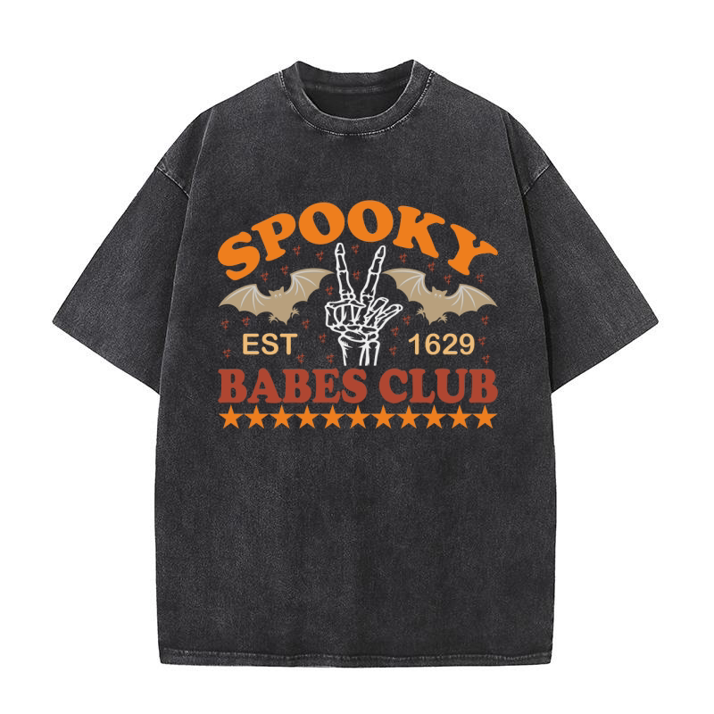 Spooky Est 1629 Babes Club 02 Washed T-Shirt