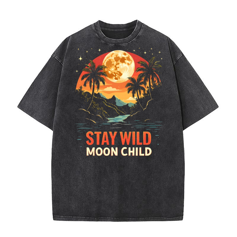 Stay wild Moon Child Washed T-Shirt