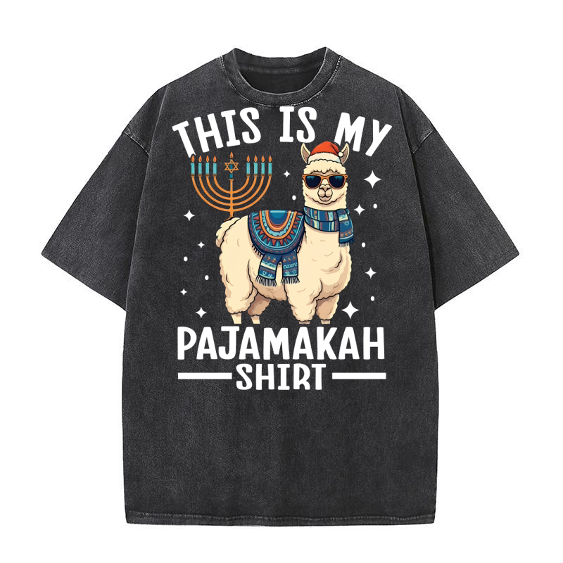 THIS IS MY HANUKKAH PAJAMAKAH 07 Washed T-Shirt
