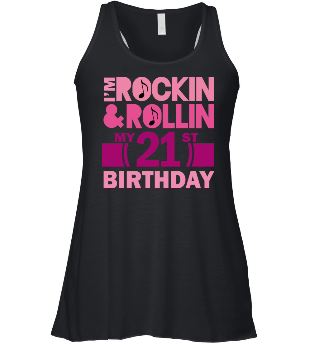 21st Birthday Rock N Roll Women's Flowy Tank Top
