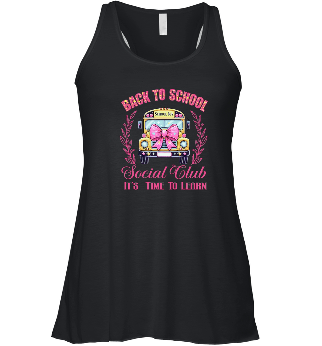 Back to School Bus Social Club 1 Women's Flowy Tank Top