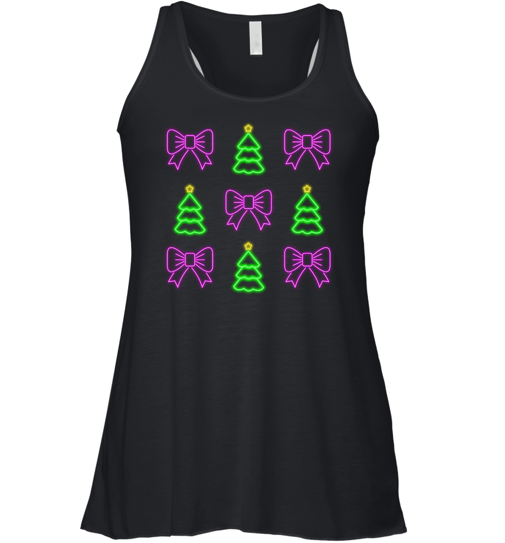neon christmas Women's Flowy Tank Top