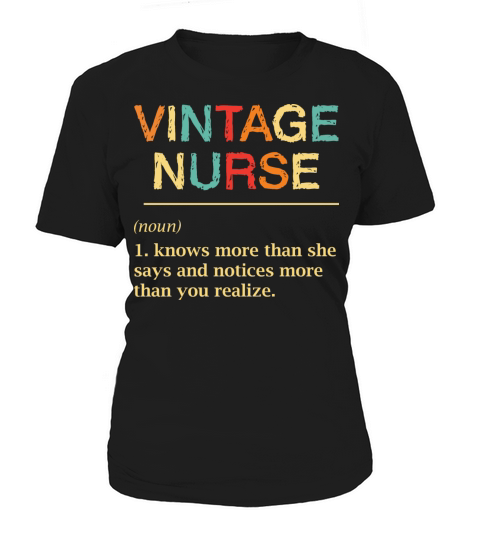 Vintage Nurse Definition Funny Nursing RN ER ED Women's T-Shirt