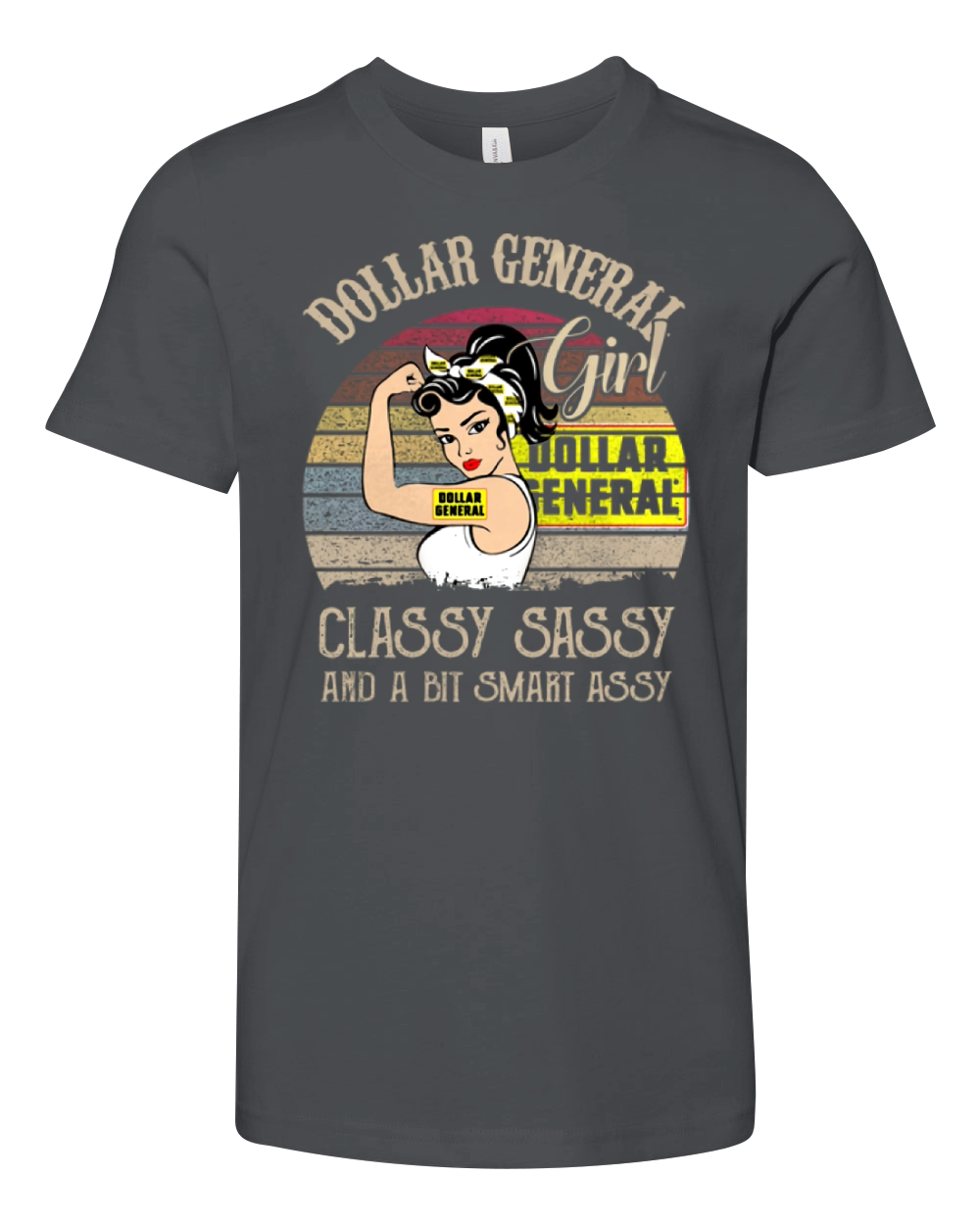 Dollar general girl classy sassy and a bit smart assy vintage shirt Youth Unisex Jersey Tee