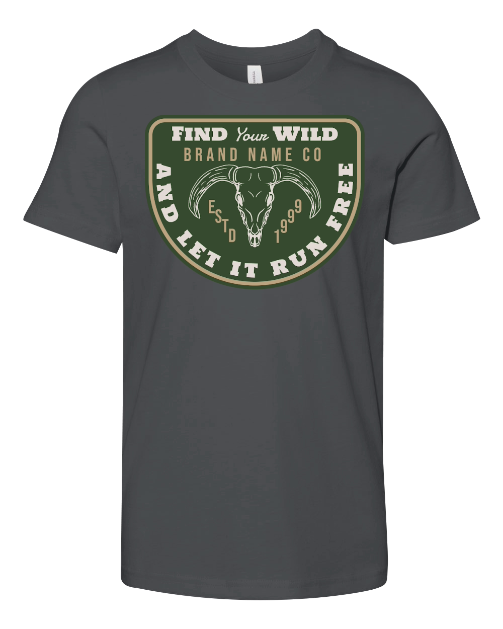 Find your wild brand name co Youth Unisex Jersey Tee