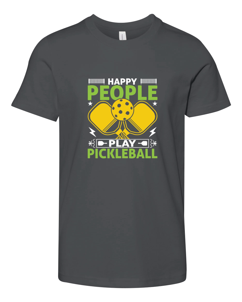 Happy people play Pickleball Youth Unisex Jersey Tee