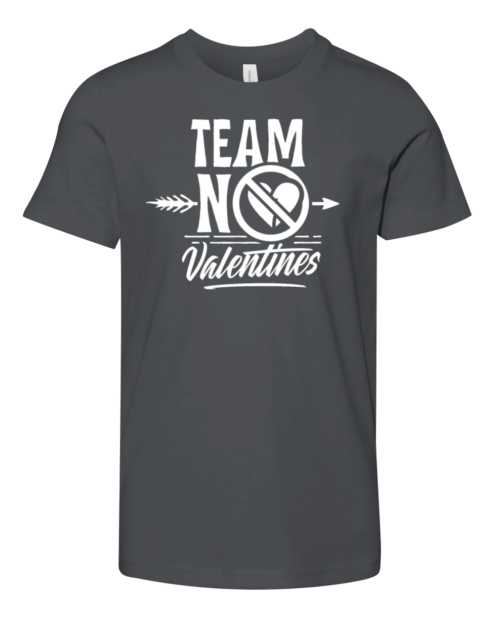Team No Valentines Sarcastic Anti Valentine Humor Youth Unisex Jersey Tee