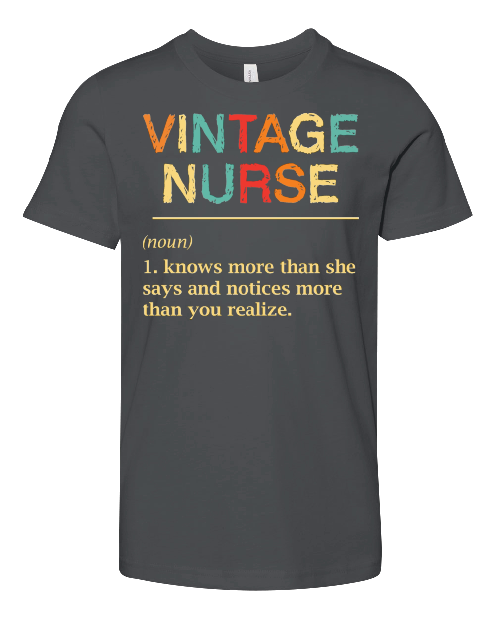 Vintage Nurse Definition Funny Nursing RN ER ED Youth Unisex Jersey Tee