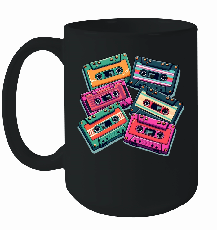 Colorful Cassette Tape Ceramic Mug