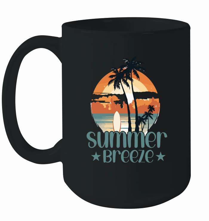 Summer Breeze T shirt Design Ceramic Mug