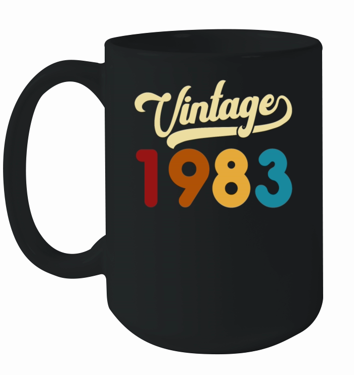Vintage 1983 Retro Style 38th Birthday Gift Ceramic Mug