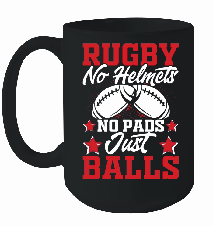 Vintage Rugby Player no helmets no pads just balls Ceramic Mug