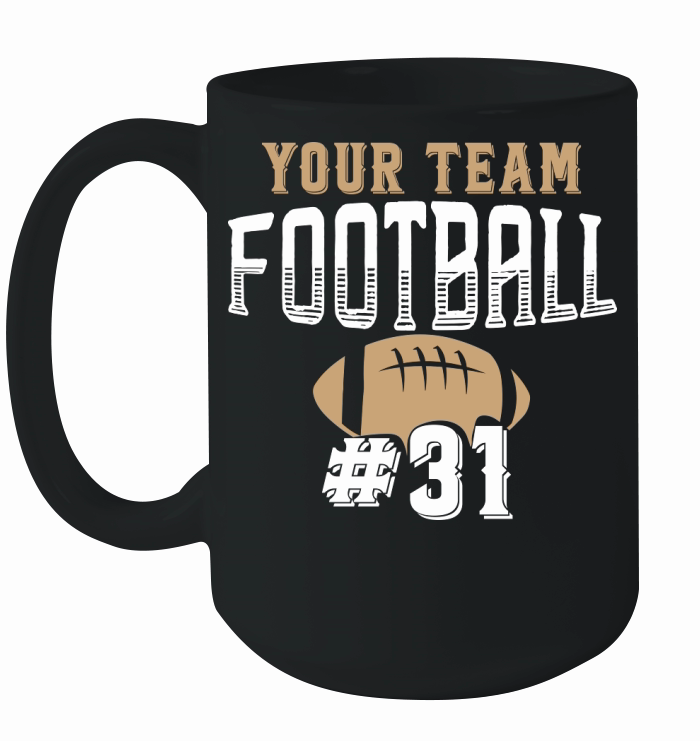 your team Football #31 Ceramic Mug