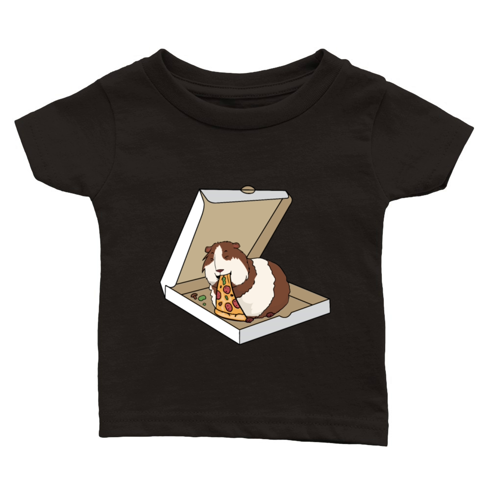 Guinea Pig Eating Pizza Pet Owner Classic Baby Crewneck T-shirt
