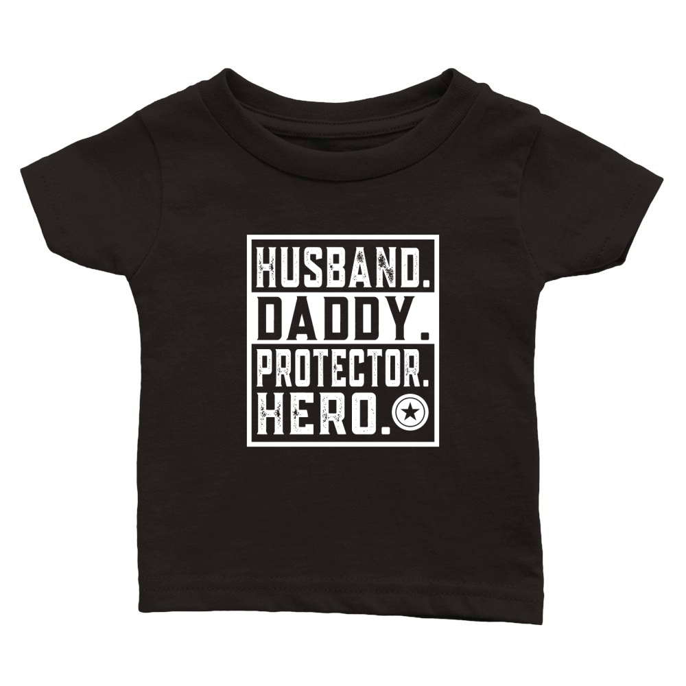 HusbandDaddyProtectorHero 03 Classic Baby Crewneck T-shirt