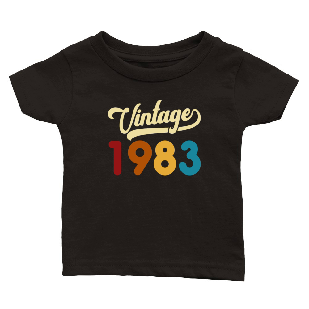 Vintage 1983 Retro Style 38th Birthday Gift Classic Baby Crewneck T-shirt