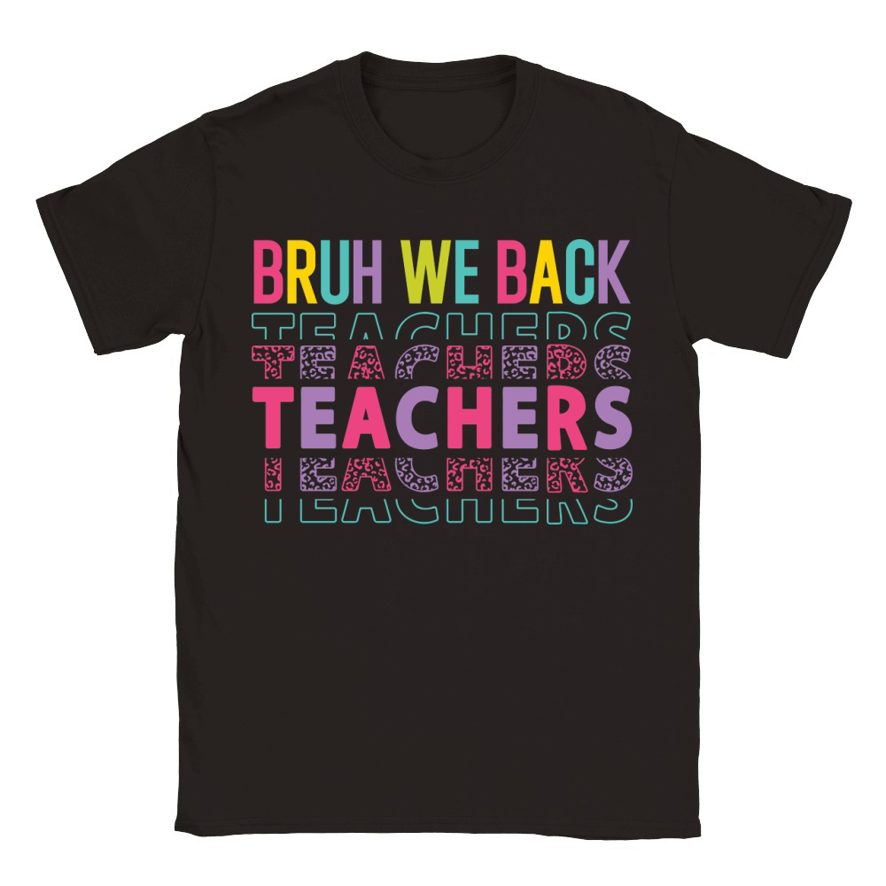 bruh we back teachers color Classic Kids Crewneck T-shirt