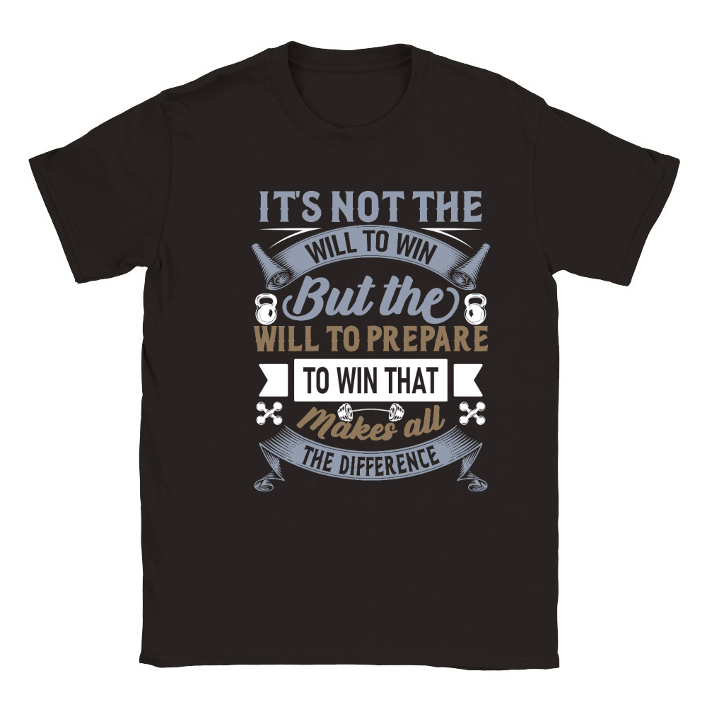 Its Not the Will to Win, but the Will Gym Fitness Classic Kids Crewneck T-shirt