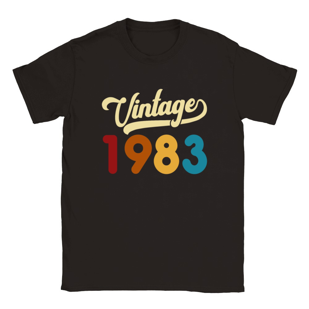 Vintage 1983 Retro Style 38th Birthday Gift Classic Kids Crewneck T-shirt